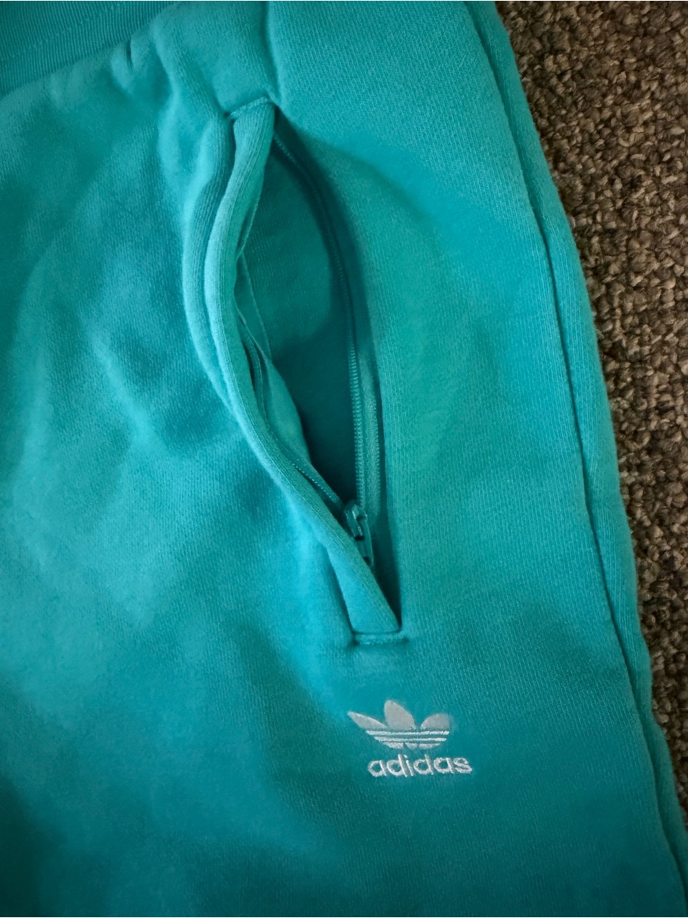 Adidas Original Unisex Teal Hoodie & Sweatpants SET - Picture 4 of 5